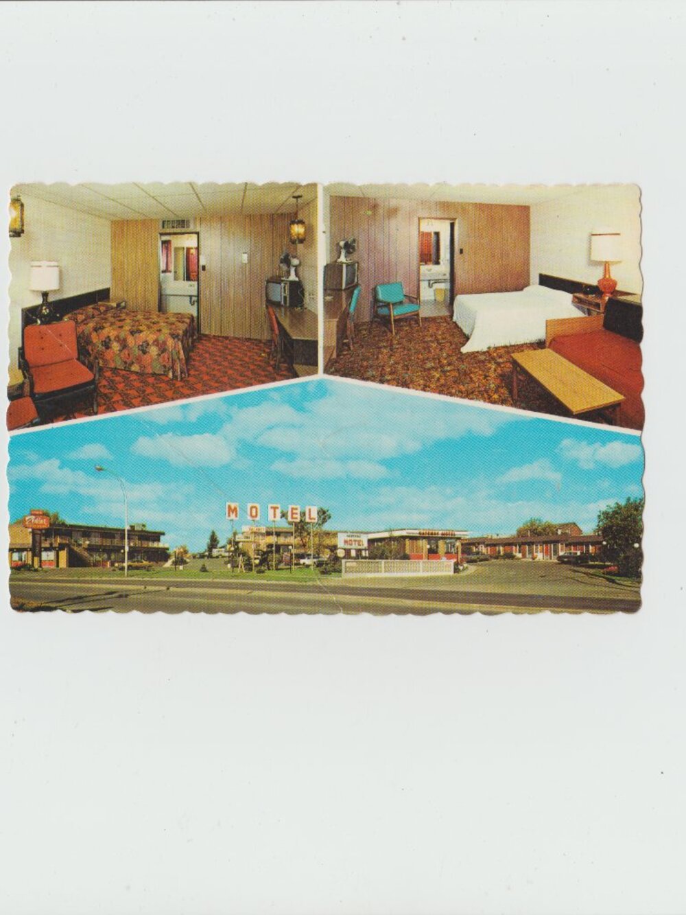 Vintage Multiview Postcard Gateway Of The Imperial " 400 " Motel Postcard